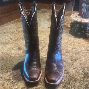 Ariat Dark Brown Leather Heeled Boots